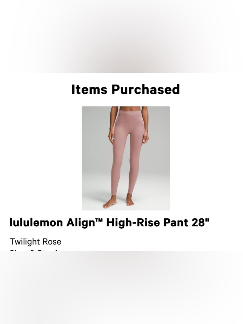 Lululemon Align Leggings Size 6 in Twilight Rose